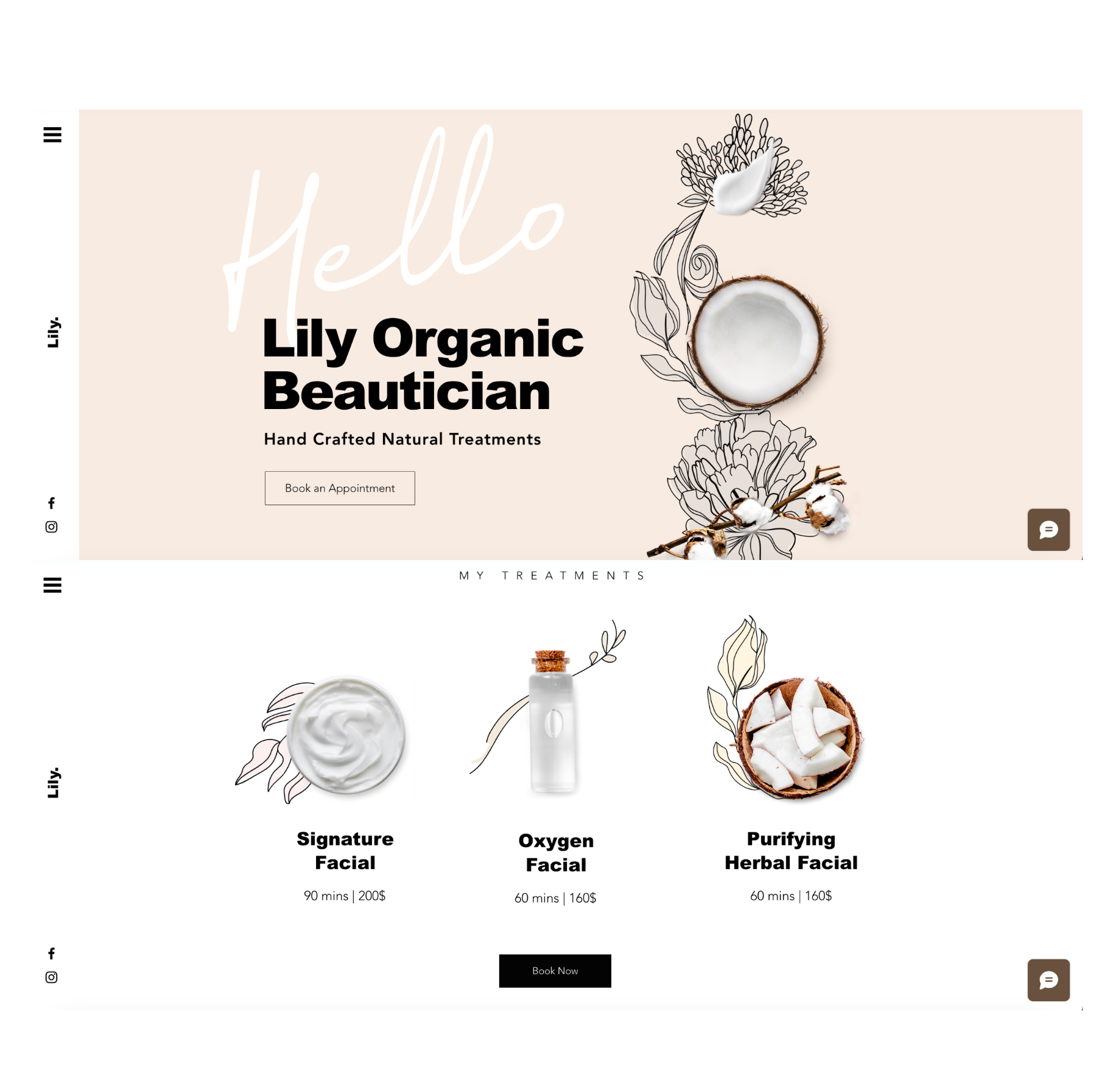 Wix Template Beauty Technician